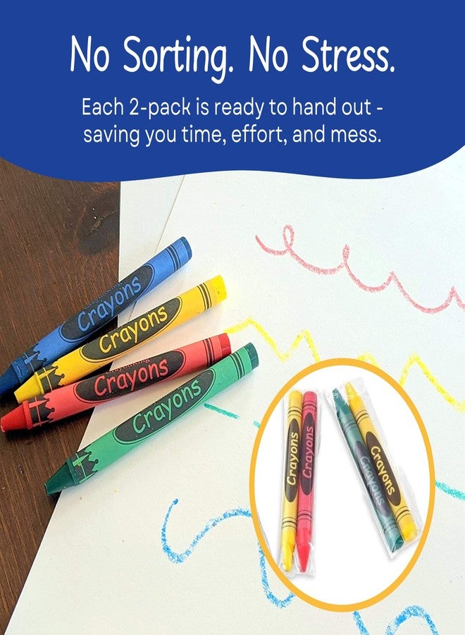 CrayonKing 500 Sets of 2-Packs (1,000 Bulk Crayons) - Non-Toxic, Pre-Wrapped Crayons for Restaurants, Parties, Classrooms, and Events - Kid-Safe, Assorted Colors, Easy to Distribute - Image 5